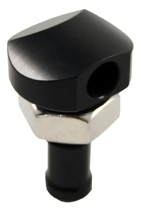 04-03-001 Billet Thru Hull Water Fitting Black 3/8″ 90 Deg.