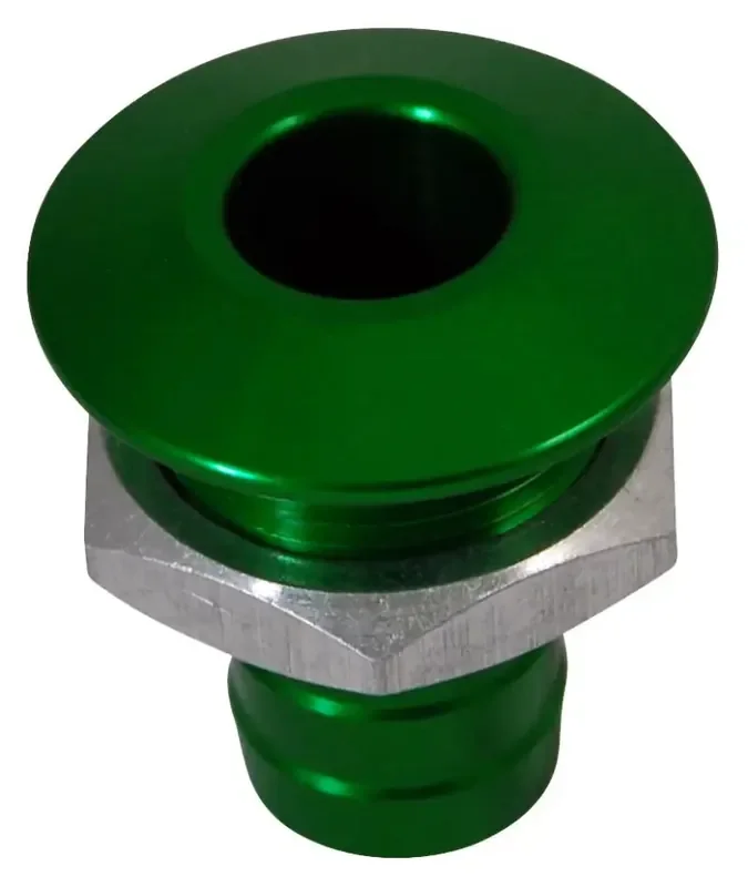 04-03-024 Billet Thru Hull Water Fitting Bilge Pump Outlet Green