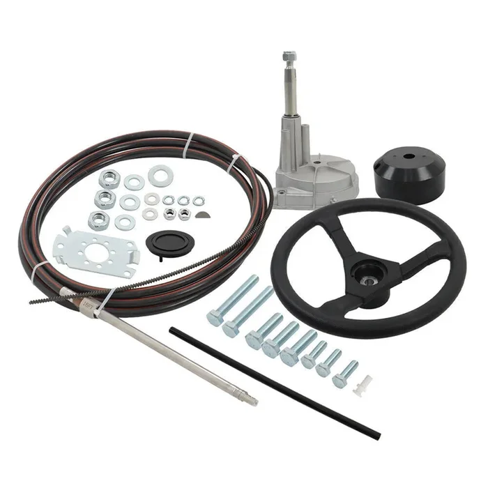 16 Feet SS13716 Boat Rotary Steering System Outboard Kit 16Ft Marine Cable