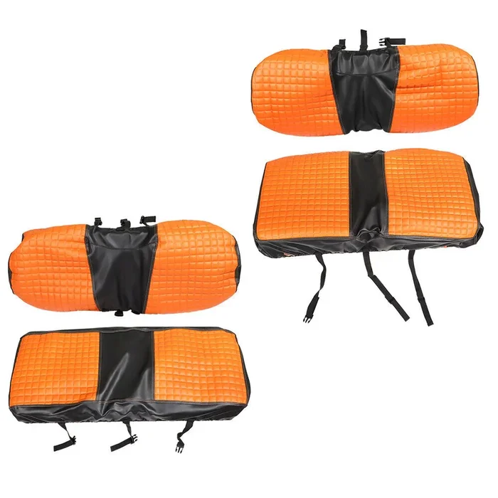 1994-2013 Golf Cart Front & Rear Seat Covers For EZGO Medalist TXT -Orange Color