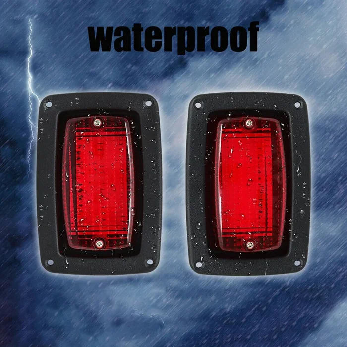 2 LED 3 Wire Taillights Golf Cart LED Tail Light Kit for Club Car DS 1982+