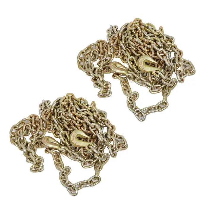 2 Pack 3/8″X20′ G70 Tow Chain Tie Down Binder Chain Flatbed Truck Trailer US