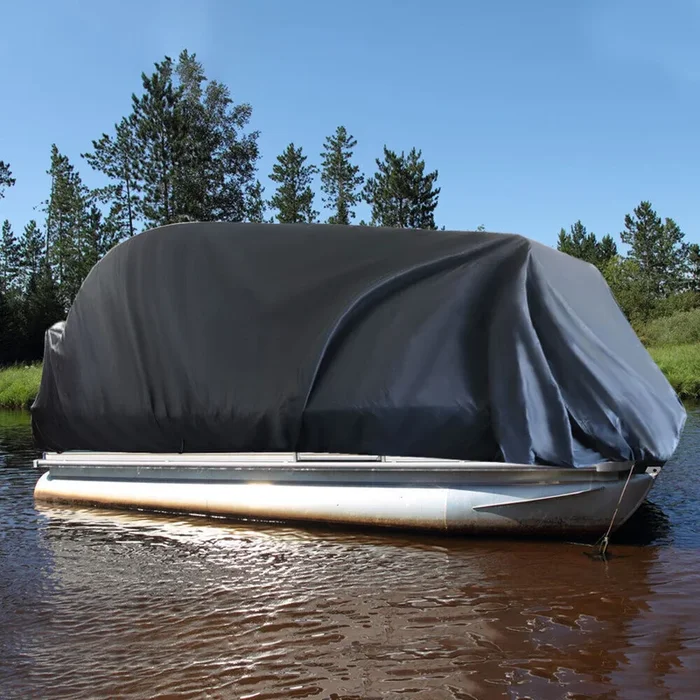 21-24ft Heavy Duty Trailerable Waterproof Boat Cover Fishing Ski Beam Gray