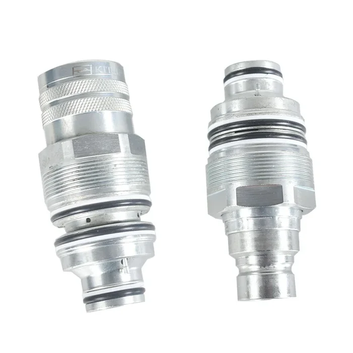 ✅#6679837 6680018 Male & Female Flat Face Coupler Kit For Bobcat T250,T300,T320