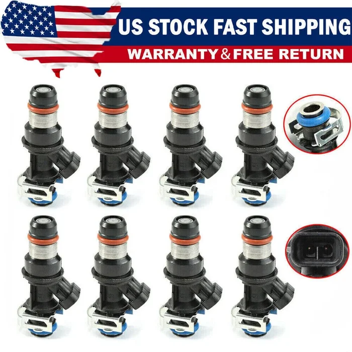 (8) DELPHI FUEL INJECTORS 25343789 FOR CHEVY GMC SILVERADO SUBURBAN 5.3L 6.0L US