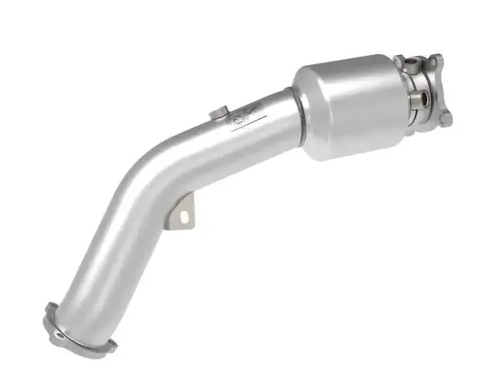 aFe 09-16 Audi A4/A5 (B8) L4-2.0L (t) Twisted Steel 3in. Downpipe – 304 Stainless w/ Cat