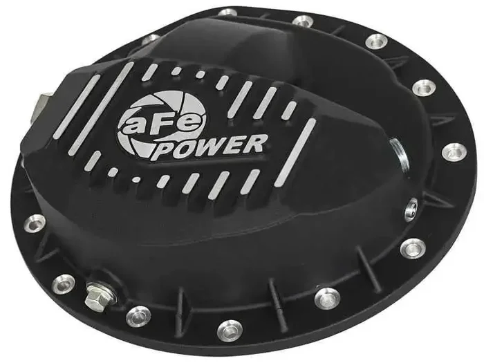 aFe Power Pro Series Rear Differential Cover Black w/Machined Fins 16-17 Nissan Titan XD(AAM 9.5-14)