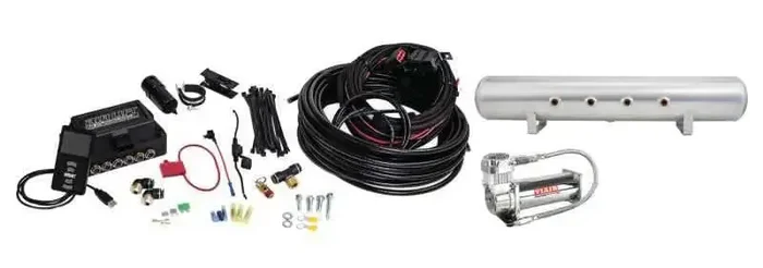 Air Lift Performance 3P (1/4 Air Line 5 Gal Raw Aluminum Tank VIAIR 444C Comp)