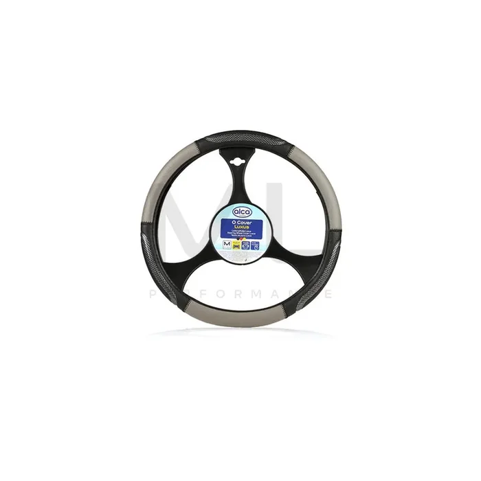 ALCA Luxus 599000 Steering wheel cover Black, Grey, Ø 37-39cm, PVC