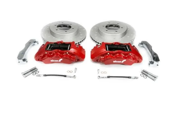 Alcon 20 Toyota Tacoma Front Brake Upgrade Kit for 17in+ Wheels with 352x30mm Rotors and 6-Piston Red Calipers