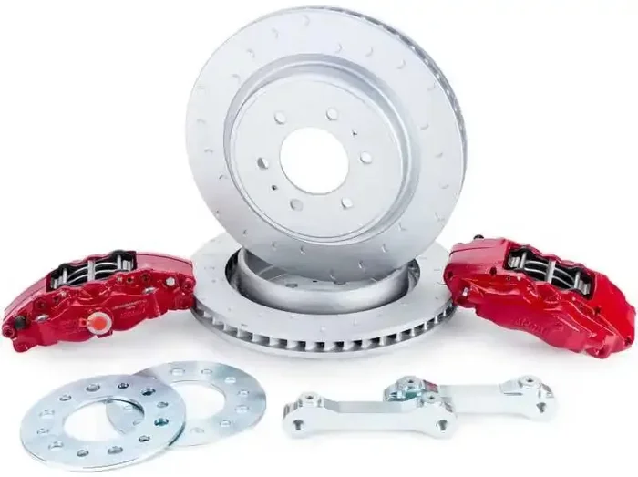 Alcon 360x32mm Rear Brake Upgrade Kit for 2010+ Ford F-150 with 4-Piston Red Calipers
