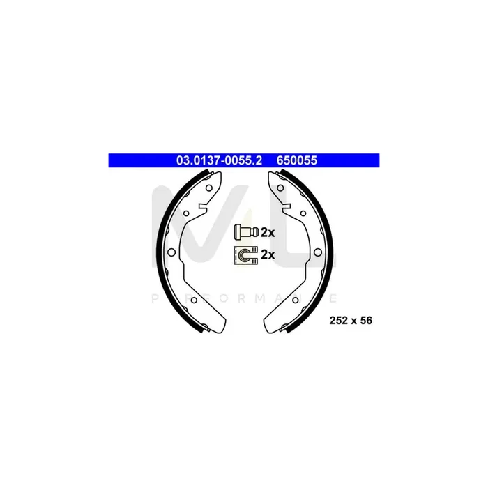 ATE 03.0137-0055.2 Brake Shoe Set for VW TRANSPORTER