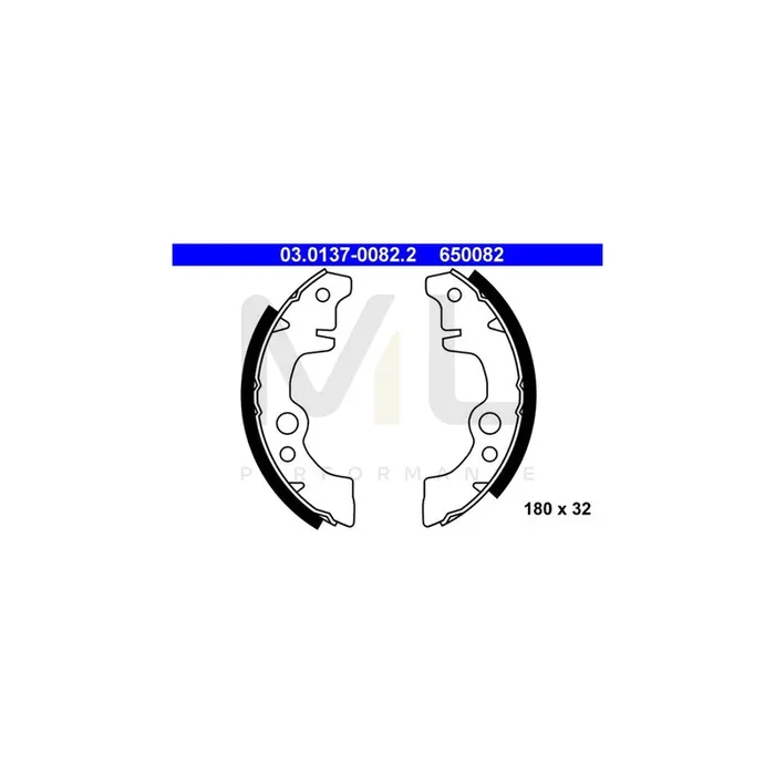 ATE 03.0137-0082.2 Brake Shoe Set