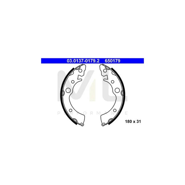 ATE 03.0137-0179.2 Brake Shoe Set