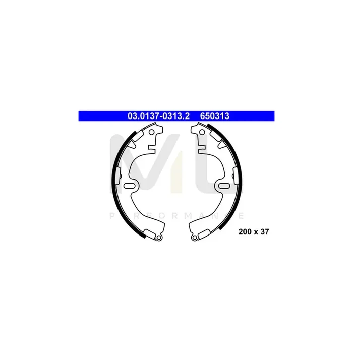 ATE 03.0137-0313.2 Brake Shoe Set