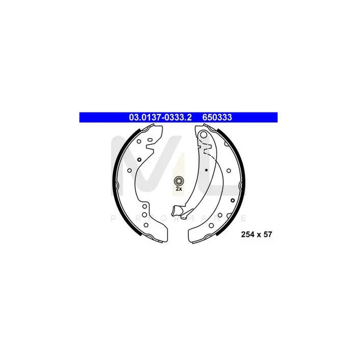 ATE 03.0137-0333.2 Brake Shoe Set with lever