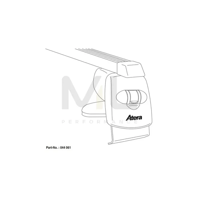 Atera Signo 044061 Roof bars for BMW 5 Touring (E61) for rain gutters, 122 cm, 75 kg, Steel