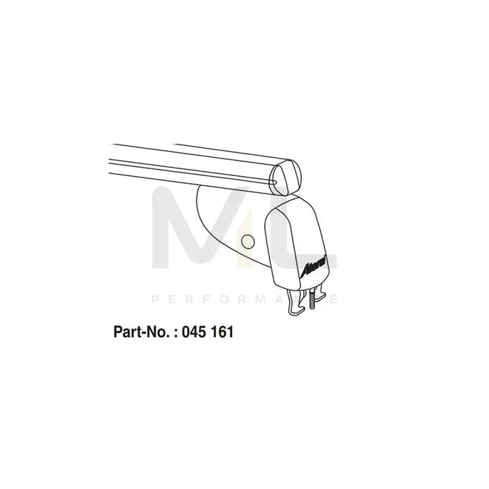 Atera Signo 045161 Roof bars for MitsubishiLANCER for cars without rails, 110 cm, 80 kg, Aluminium