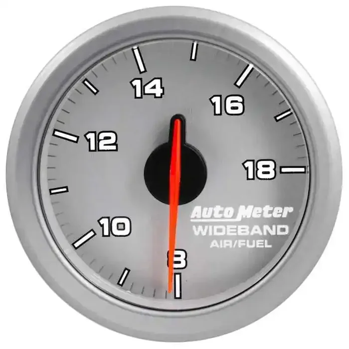 Autometer Airdrive 2-1/6in Wideband Air / Fuel Gauge 10 1-17 1 ARF Range – Silver