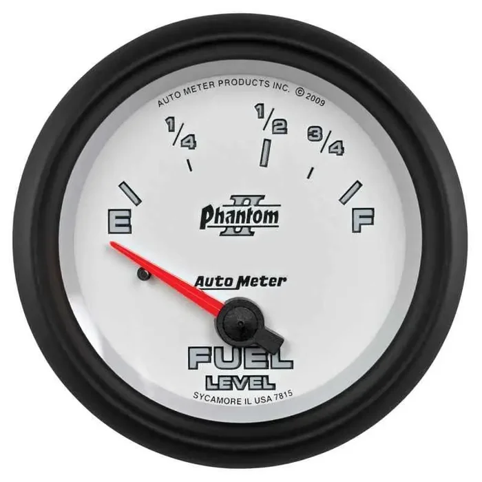 Autometer Phantom II 2-5/8in / 73 Ohms Empty – 10 Ohms Full Electrical Fuel Level Gauge