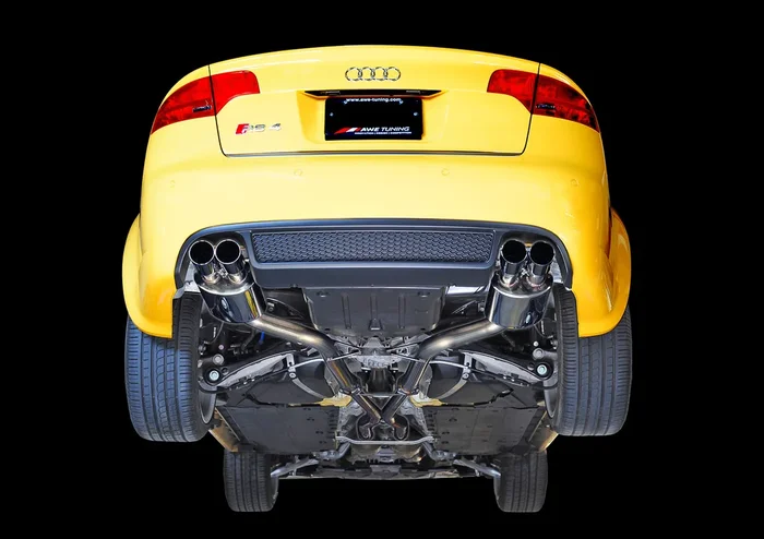 AWE Track Edition Exhaust for B7 RS4 – Diamond Black Tips – 3020-43018