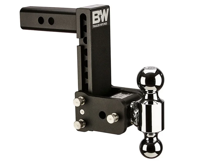 B & W Hitches Tow And Stow Tri Ball 2″ Adj Ball Mount 5″ Drop/5-1/2″ Rise, Black – TS10040B