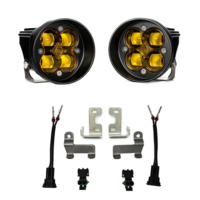 Baja Designs Squadron-R SAE Fog Pocket Light Kit (Amber): 10+ 4Runner, 12-23 Tacoma, 14-21 Tundra – 447642