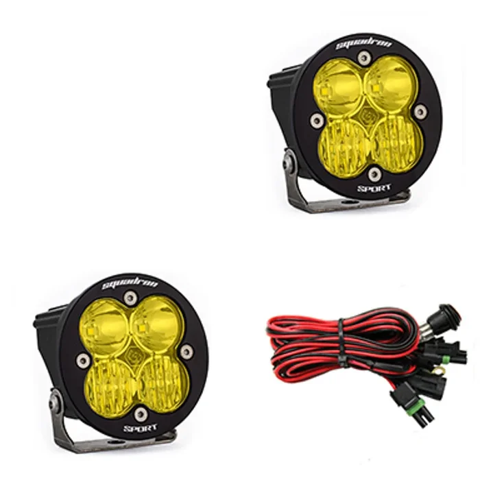 Baja Designs Squadron-R Sport LED Light Pod, Driving/Combo (Amber) (Pair) – 587813