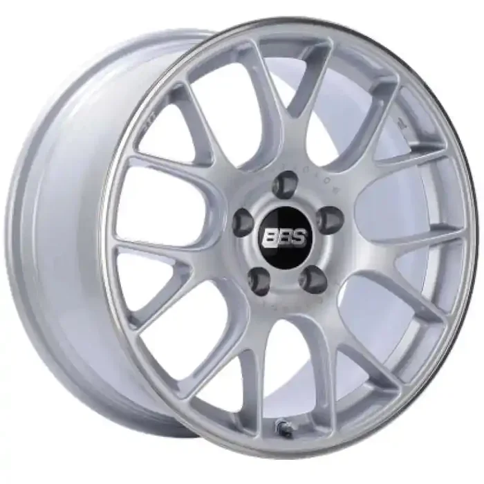 BBS CH-R 19×8.5 5×130 ET51 CB71.6 Brilliant Silver Polished Rim Protector Wheel w/Motorsport Etching