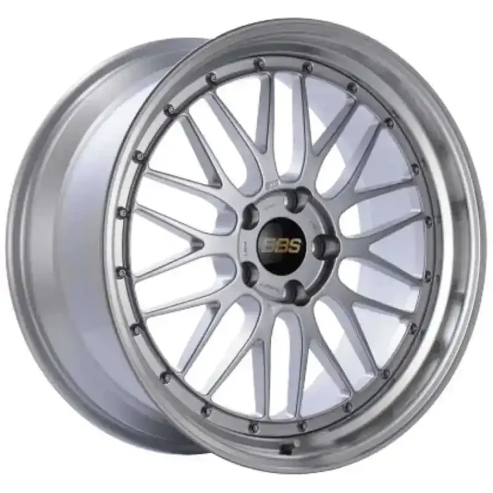 BBS LM 20×8.5 5×112 ET38 Diamond Silver Center Diamond Cut Lip Wheel -82mm PFS/Clip Required