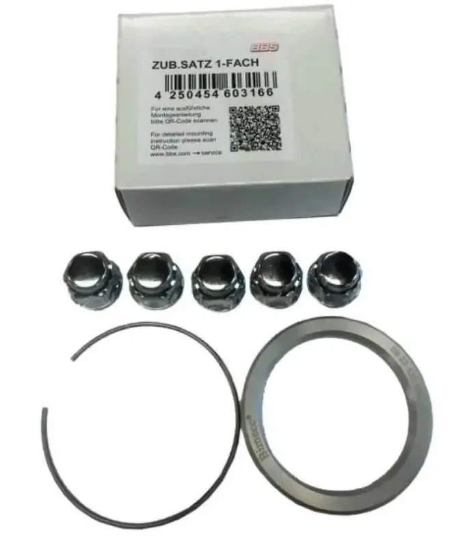 BBS PFS KIT – Mits / Maz / Hyun / Kia 67mm – Includes 82mm OD – 67mm ID Ring / 82mm Clip / Lug Nuts