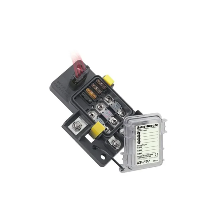 Blue Sea Systems SafetyHub 100 Fuse Block – 7725B-BSS