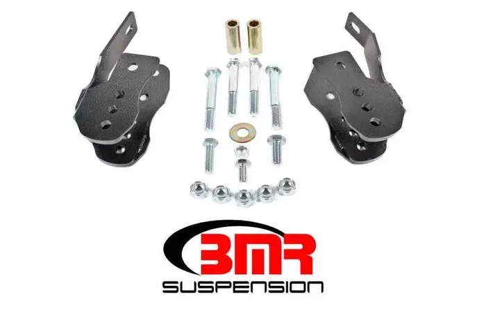 BMR 05-14 S197 Mustang Bolt-On Control Arm Relocation Brackets – Black Hammertone