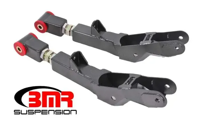 BMR 10-15 5th Gen Camaro Rear Lower Control Arms On-Car Adj. (Polyurethane) – Black Hammertone