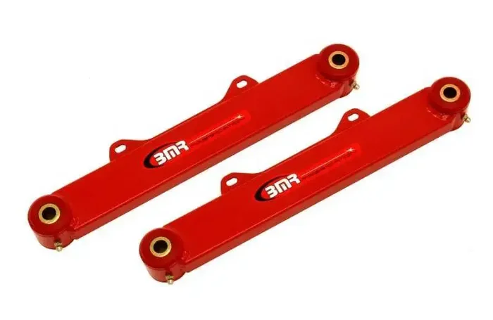 BMR 10-15 5th Gen Camaro Rear Non-Adj. Toe Rods (Polyurethane) – Red