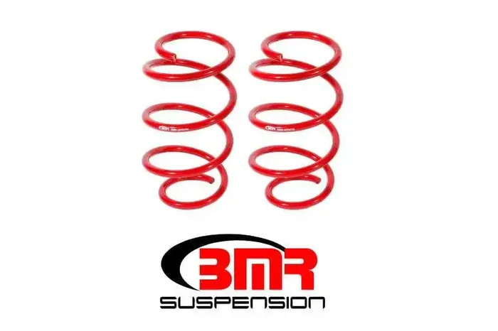 BMR 15-17 S550 Mustang Front Drag Version Lowering Springs – Red