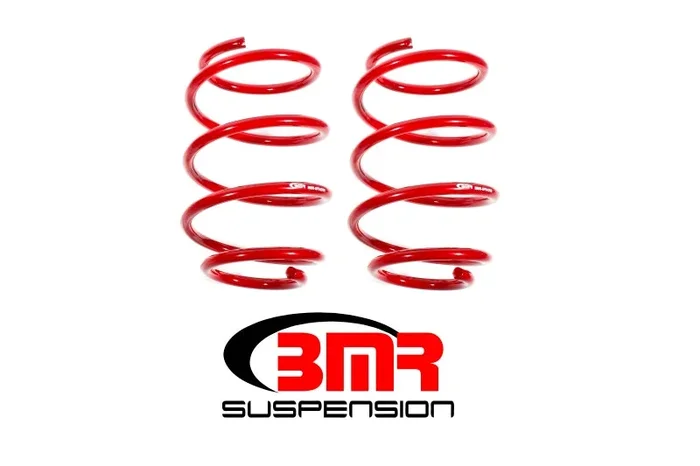 BMR 16-17 6th Gen Camaro V8 Front Performance Version Lowering Springs – Red