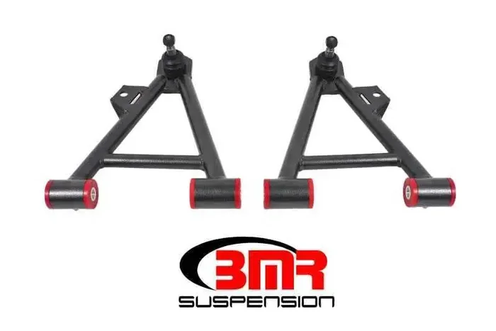 BMR 94-04 Mustang Lower Non-Adj. A-Arms (Coilover Only) w/ Tall Ball Joint (Poly) – Black Hammertone