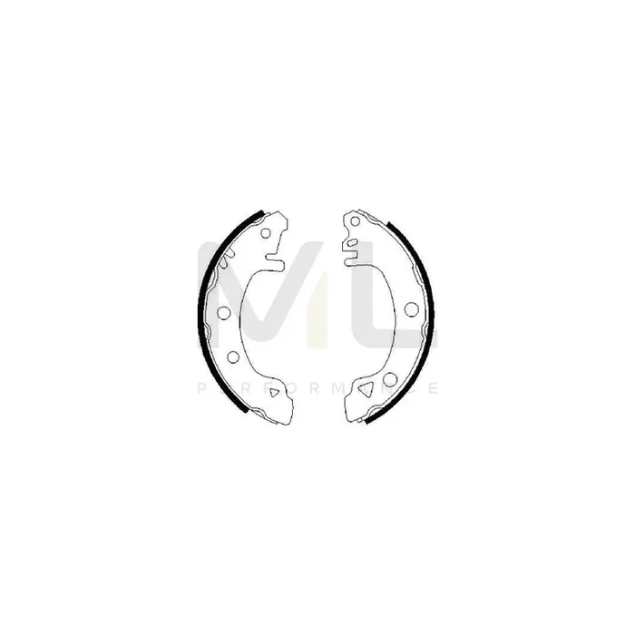 BOSCH 0 986 487 304 Brake Shoe Set for FORD SIERRA