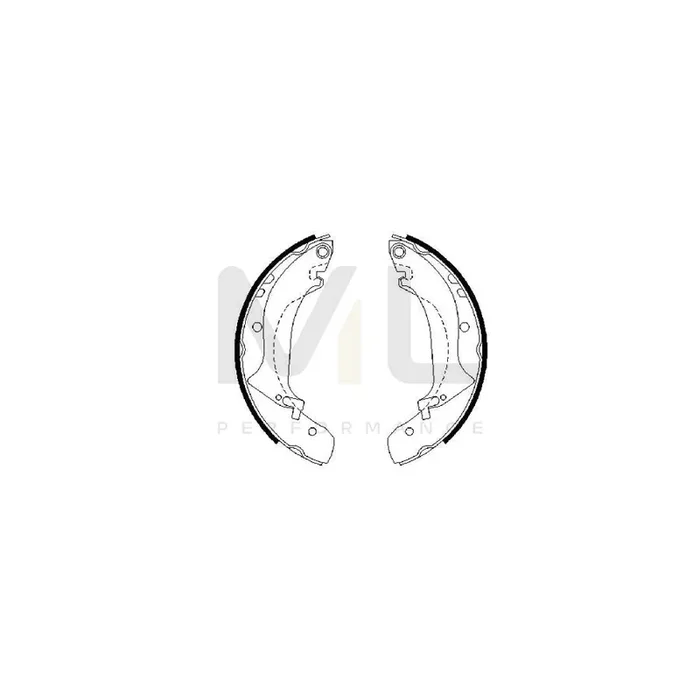 BOSCH 0 986 487 642 Brake Shoe Set for LAND ROVER FREELANDER