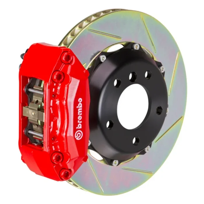 Brembo 00-05 IS300 Front GT BBK 4 Piston Cast 2pc 328×28 2pc Rotor Slotted Type-1-Red