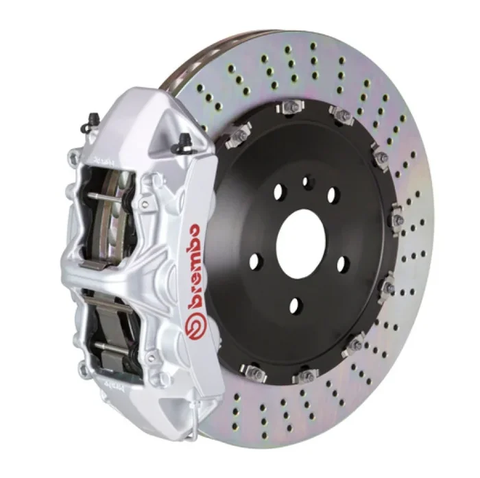 Brembo 03-07 Cayenne/S/Turbo Fr GT BBK 6Pis Cast 405×34 2pc Rotor Drilled-Silver