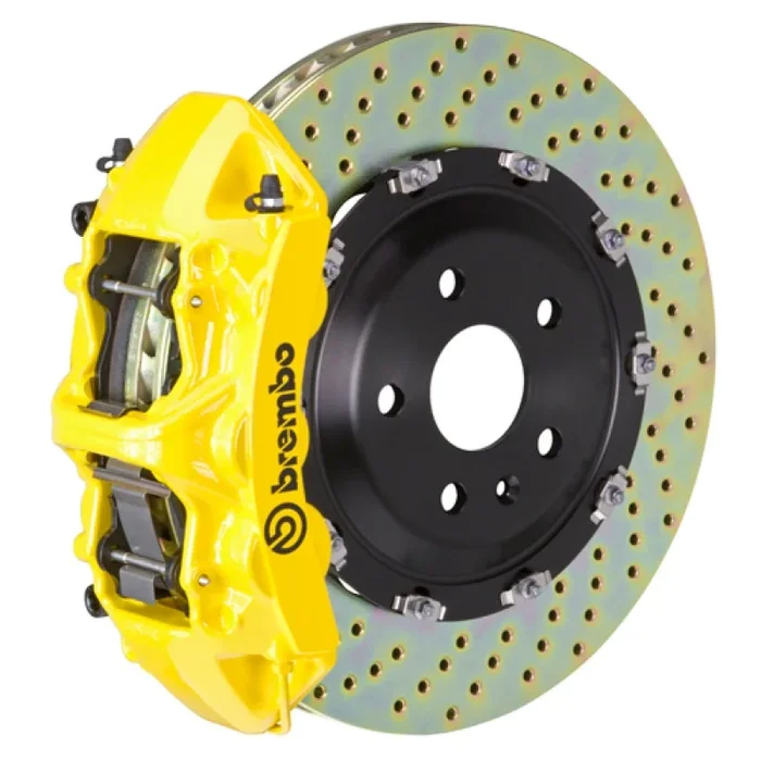 Brembo 05-13 Corvette Front GT BBK 6 Piston Cast 365×34 2pc Rotor Drilled- Yellow