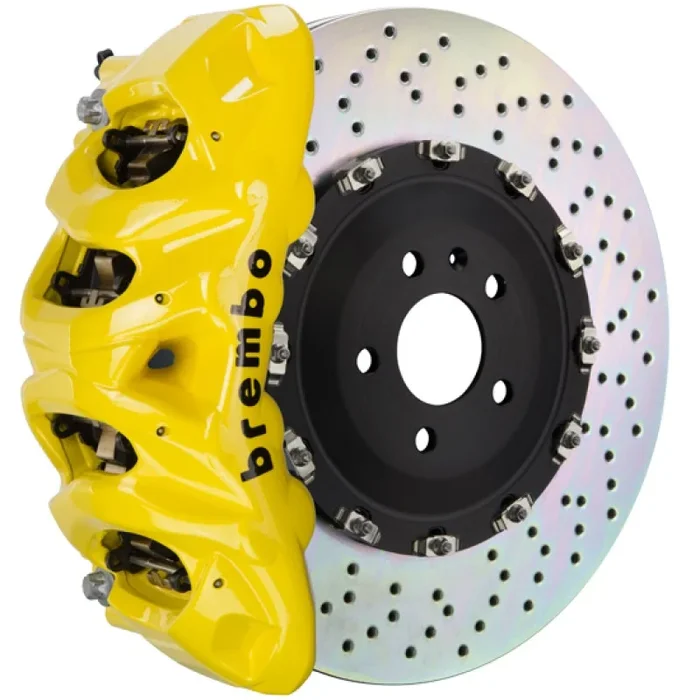 Brembo 12-14 ML550 Front GT BBK 8 Piston Cast 412×38 2pc Rotor Drilled-Yellow