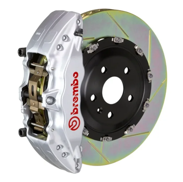 Brembo 14-18 1500 Sierra Exc Alum Fr Knuckl Fr GT BBK 6Pis Cast 2pc 380×34 2pc Rtr Slot Type1-Silv
