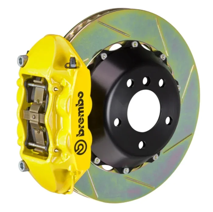 Brembo 14+ Ghibli S/Ghibli S-Q4 Rear GT BBK 4 Piston Cast 380×28 2pc Rotor Slotted Type1-Yellow