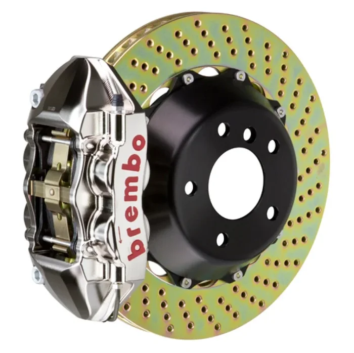 Brembo 14+ Mini Cooper Front GTR BBK 4 Piston Billet 345×28 2pc Rotor Drilled- Nickel