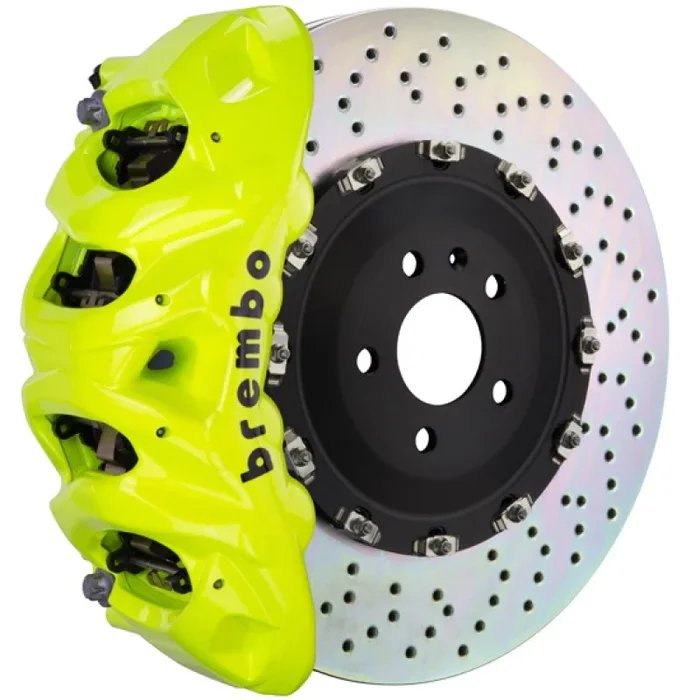 Brembo 20+ 992 C2S/992 C4S (Excl PSCB/PCCB) Fr GT BBK 6Pis Cast 380×34 2pc Rtr Drill-Fluo. Yellow