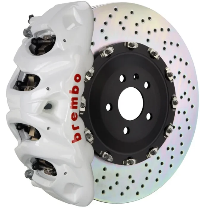 Brembo 21+ Sienna (XL40) Front GT BBK 6 Piston Cast 380×34 2pc Rotor Drilled- White