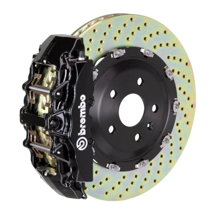 Brembo 93-98 Supra Front GT BBK 6 Piston Cast 380×34 2pc Rotor Drilled-Black
